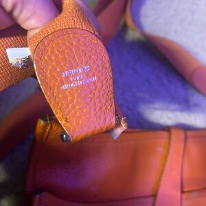 Orange Leather Women's Bag